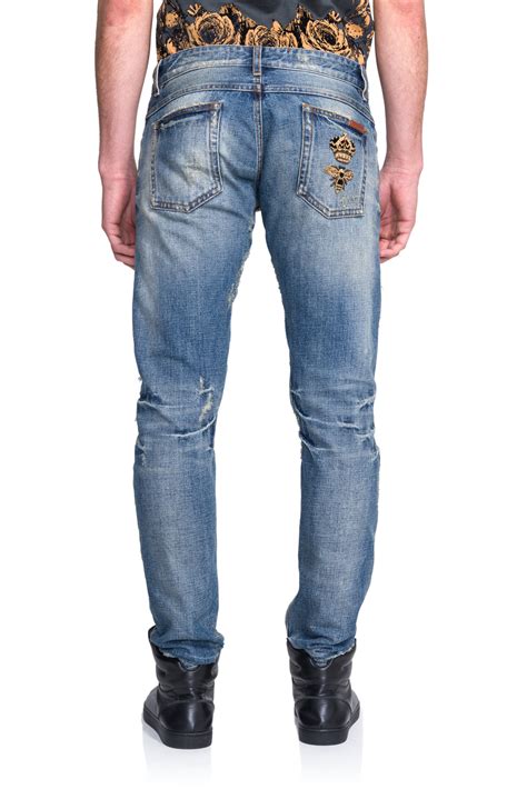 dolce gabbana patchwork jeans|dolce gabbana distressed jeans.